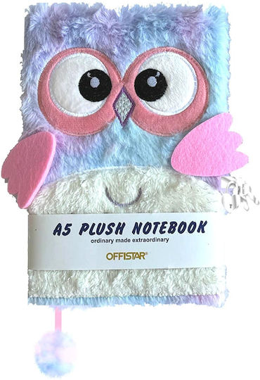 Gama Brands Owl Notebook A5 with Padlock Pink