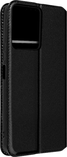 Wallet Case for Vivo Y22S / Y35 Magnetic Flip Card Holder Video Stand Black