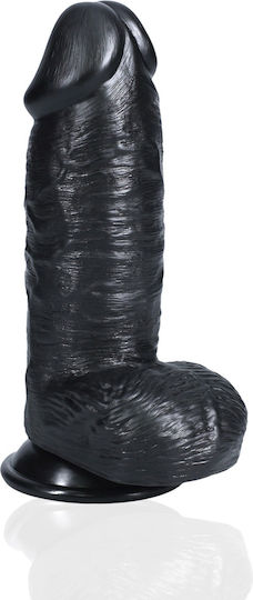 Shots Ρεαλιστικό Dildo με Όρχεις και Βεντούζα Μαύρο 20cm