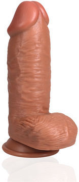 Shots Ρεαλιστικό Dildo με Όρχεις και Βεντούζα Καφέ 20cm