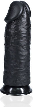 Shots Realistisches Dildo mit Hoden und Saugnapf Schwarz 23cm
