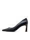 Leder Pumps mit hohem Absatz Schwarz