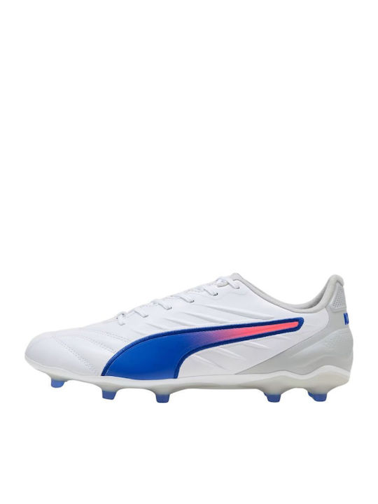 PUMA King Pro Fußballschuhe mit Stollen Weiß