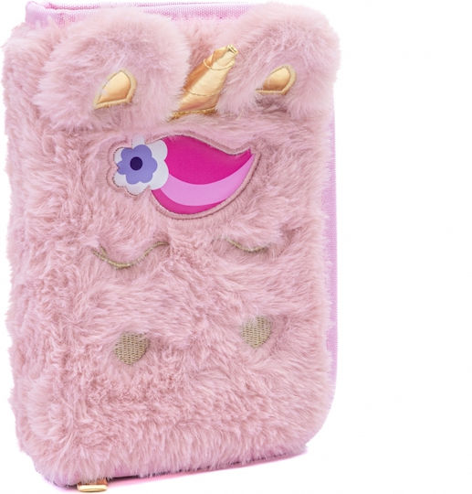 Triple Pencil Case Accessories Astrabag Fluffy Unicorn Ac31 20.5 X 13 X 6 Cm