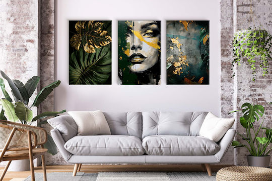 Naklejkomania Dreifach Gemälde auf Leinwand 60x120cm