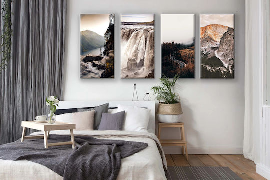 Naklejkomania Τετράπτυχος Πίνακας σε Καμβά 60x120cm