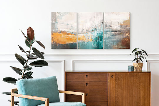 Naklejkomania Dreifach Gemälde auf Leinwand 60x120cm