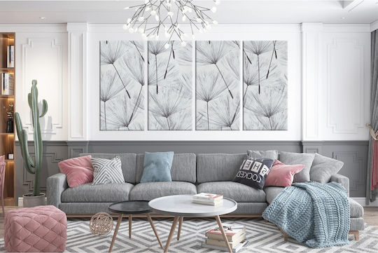 Naklejkomania Vierfache Gemälde auf Leinwand 60x120cm