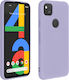 Back Cover Google Pixel 4a Semi-rigid Soft Touch Compatible Qi Purple