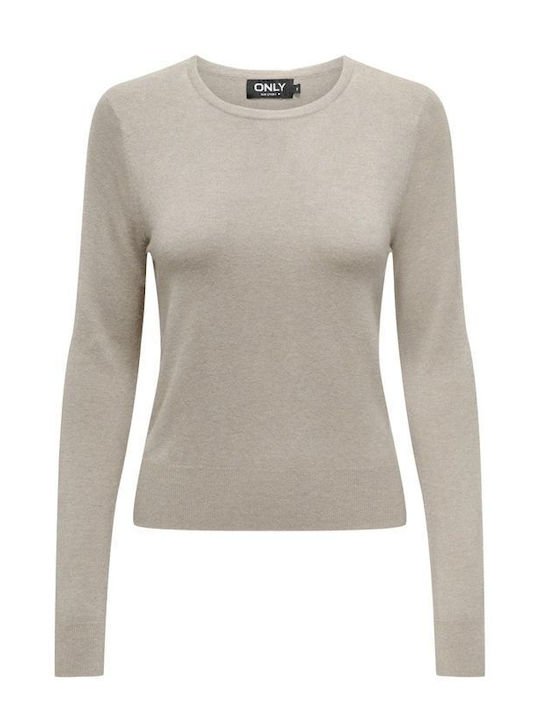 Only Life Damen Langarm Pullover Beige