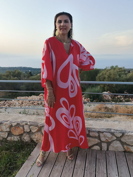 Korinas Fashion Maxi Φόρεμα Κοκκινο