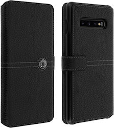 Husă Flip pentru Samsung Galaxy S10 Plus cu Suport pentru Carduri, Textură Fațetată, Negru Husă Flip pentru Samsung Galaxy S10 Plus cu Suport pentru Carduri, Textură Fațetată, Negru
