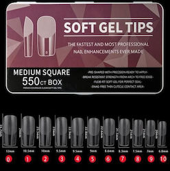 Soft Gel Връхчета за нокти Прозрачни 550бр 10263
