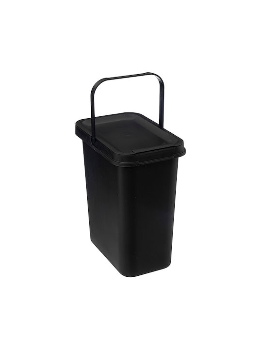 5Five Waste Bin Waste Plastic Black 12lt 1pcs