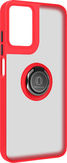 Avizar Ring-Hülle Motorola Moto G24 Ständer-Funktion Stoßfester Schutz Rot