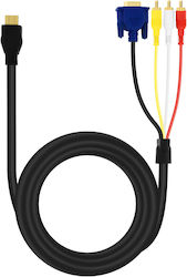 Hdmi zu 3x Rca Stecker Vga Stecker Kabel Video Adapter 1.5m Linq A4001 Schwarz Hdmi zu 3x Rca Stecker Vga Stecker Kabel Video Adapter 1.5m Linq A4001 Schwarz