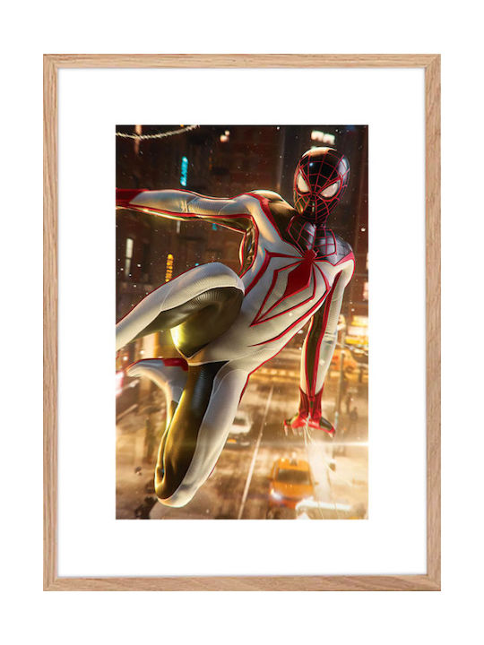 Walls Детска Рамка White -suit Spiderman с Бяла Рамка от Дърво 70x100бр