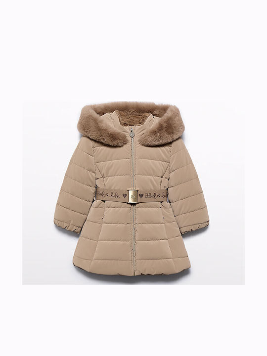 Kids' Casual Jacket Long with Hood Camel