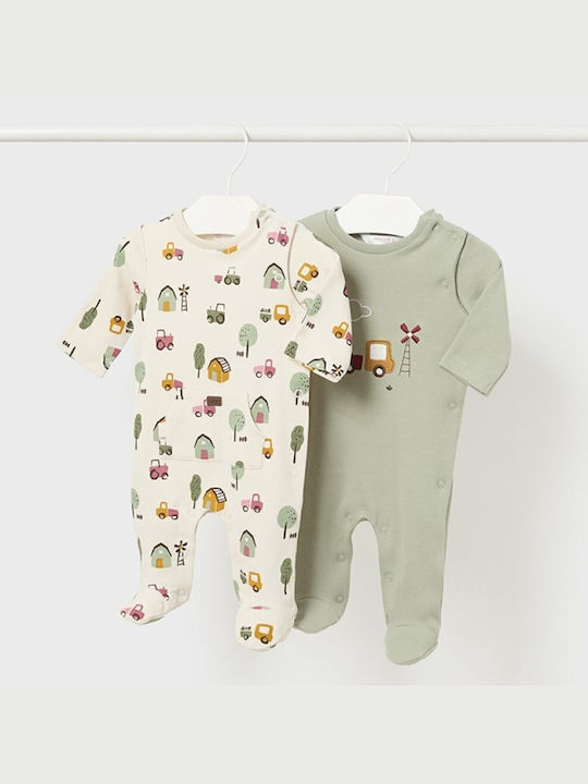 Mayoral Baby Bodysuit Set green 2pcs