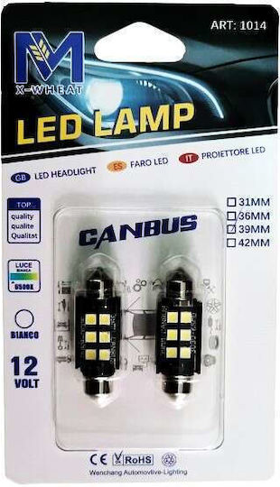 Λάμπες Αυτοκινήτου Canbus LED 6500K Ψυχρό Λευκό 12V 2τμχ