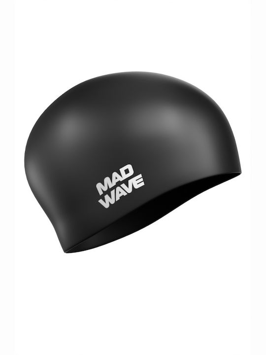 Mad Wave Silicone Adults Swimming Cap Black