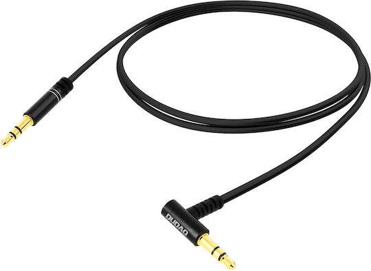Avizar Καλώδιο Ήχου 3.5mm male - 3.5mm male Μαύρο 1m AUX-BK-L-1M