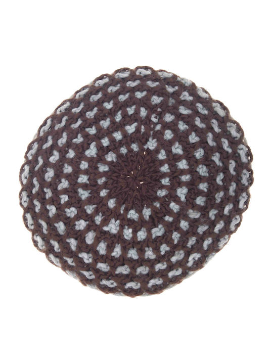 Beanie Γυναικείος Σκούφος Πλεκτός σε Καφέ χρώμα