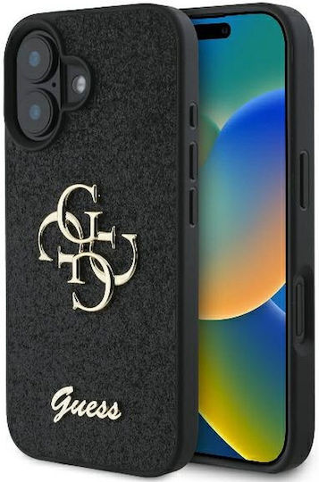 Guess Задна корица Кожа Черен (iPhone 16 Plus, Guess)