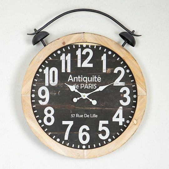 Wall Clock Wooden White 50x6cm