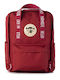 Pepita Viajera Roter Rucksack Moodlife Travel Collection Greetings Collection 38,5x27,5x13,5cm