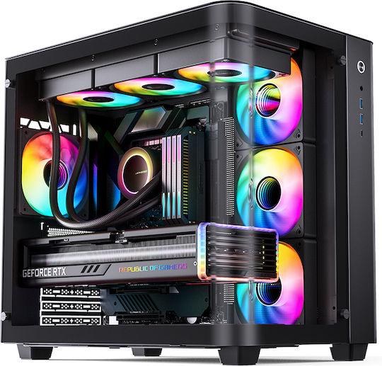 Jonsbo TK-3 Gaming Midi Tower Κουτί Υπολογιστή με Πλαϊνό Παράθυρο Μαύρο