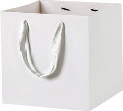 White Cube Bag with Strap 25cm 12pcs
