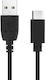 Avizar USB 2.0 Cable USB-C male - USB-A Μαύρο 1.2m