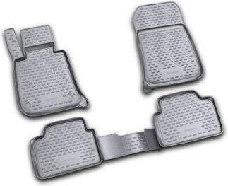 Novline Set Covorașe Față și Spate 4buc din Furtun pentru Renault Rapid Skoda Rapid Nissan Maxima 2002-2009 Negre