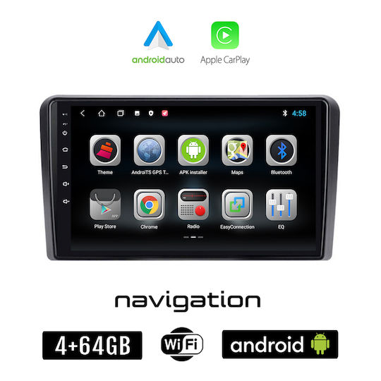 Booma Автомобилна Аудио Система (Блутут/USB/WiFi/GPS/Apple-Carplay/Android-Auto) с Тъчскрийн 9"