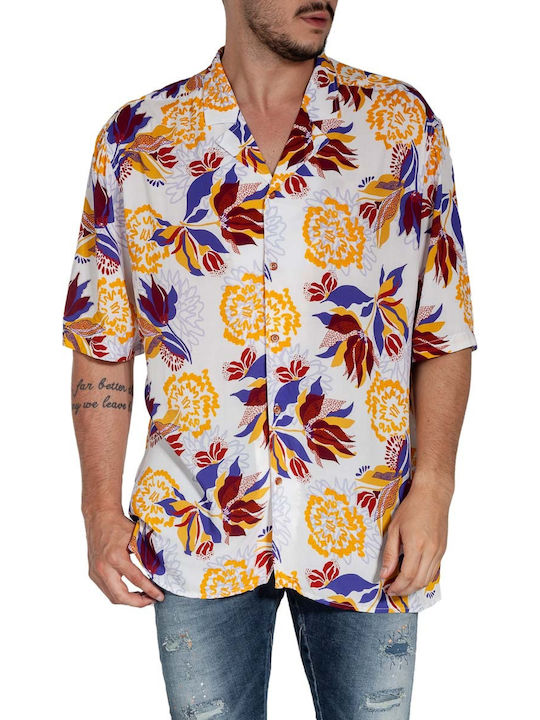 Stefan Fashion Kurzärmlig Hemd Blumen Mehrfarbig