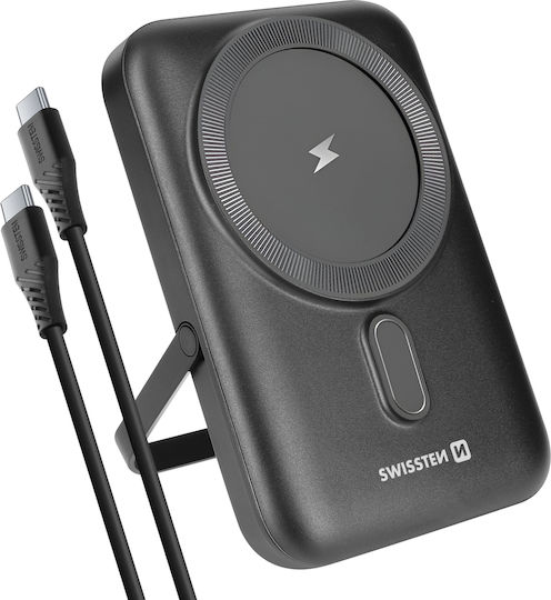 Swissten MagSafe Power Bank 10000mAh 20W Power Delivery Μαύρο