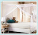 Double Square Hanging Camping Mosquito Net White 200*140*150cm