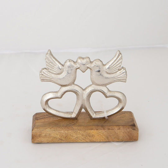 Dekorative Herz-Set aus Metallisch 15x5x13cm 4Stück