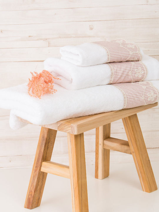 Borea 3pc Bath Towel Set Pretty Powder