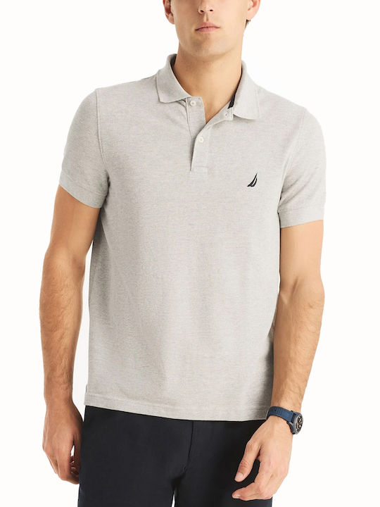 Nautica Men's Short Sleeve Blouse Polo Gray