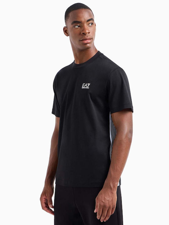 Emporio Armani T-shirt Bărbătesc cu Mânecă Scurtă Negru