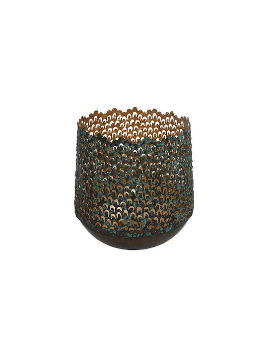 Fylliana Metallic Lantern Brown 15x15cm