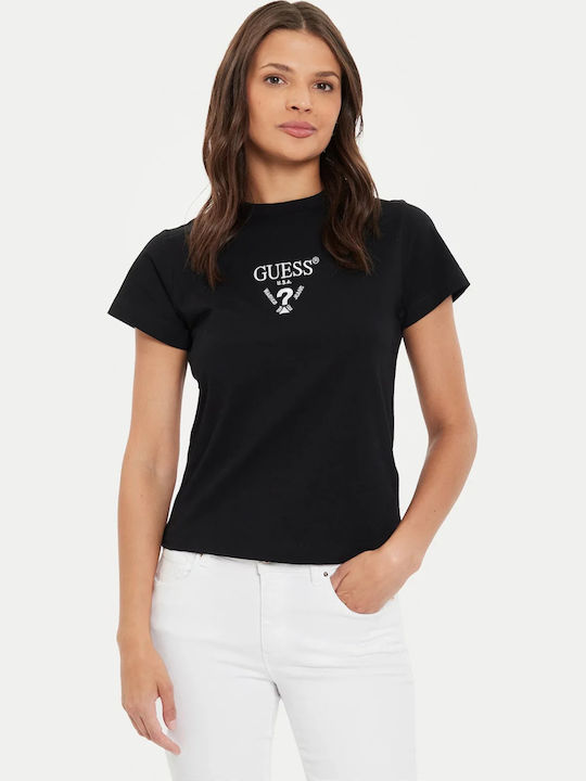 売れ筋商品|||ゲス Tシャツ レディース トップス SLIM FIT - Print T-shirt - jet black Guess Women's T-shirt Jet Black V4YI21KCDH1-JBLK | Skroutz.mt