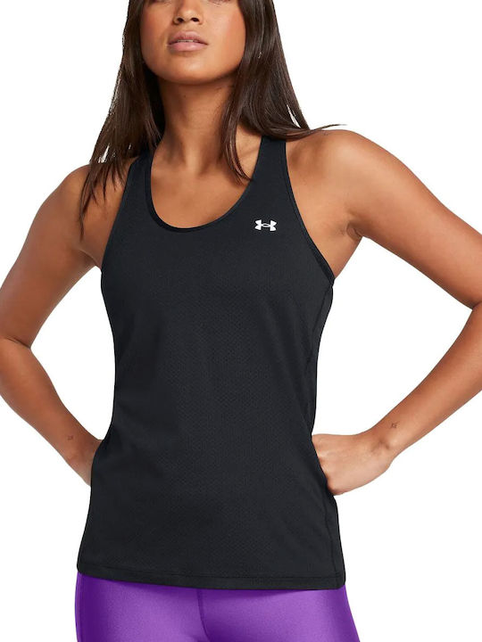 Under Armour Damen Sportliches Bluse Ärmellos Schnell trocknend Schwarz