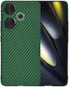 Techsuit Carbon Back Cover Silicon Verde (Poco F6)