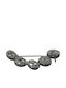 925 Silver Half Circle Brooch Zircons