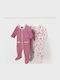 Mayoral Baby Bodysuit Set Long-Sleeved Pink 2pcs