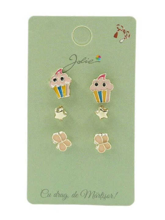 Set 3 Pairs Earrings Briosa Star Butterfly