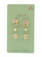 Set 3 Pairs Earrings Briosa Star Butterfly